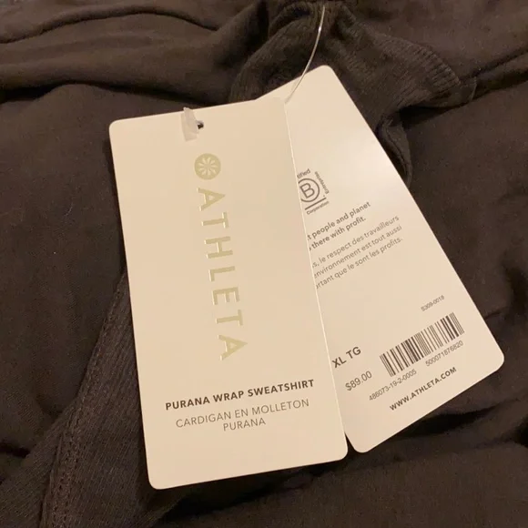 Athleta Purana Wrap Sweatshirt // Walnut Brown - Picture 5 of 8